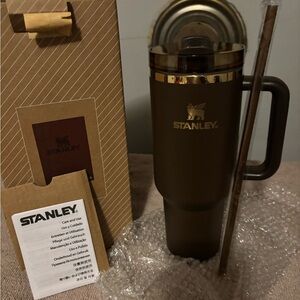 Stanley Dark Brown Travel Mug with Straw